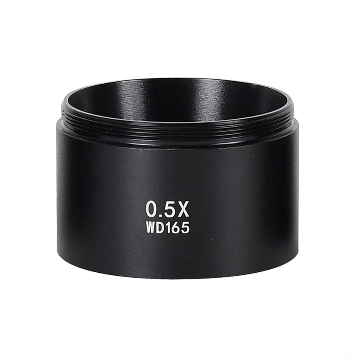 Lente de objetivo auxiliar Barlow 0.5X, WD165 Objetos Auxiliares Lente Microscopio Lente de cámara Barlow Lente de vidrio para microscopio de video industrial - 48mm