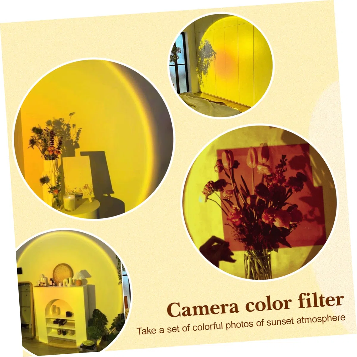 Mikikit Filtro De Gel De Iluminación Superposiciones De Corrección De Color Láminas De Plástico Transparente Atmósfera De Luz De Puesta De Sol para Escenario De Video De Película Amarillo