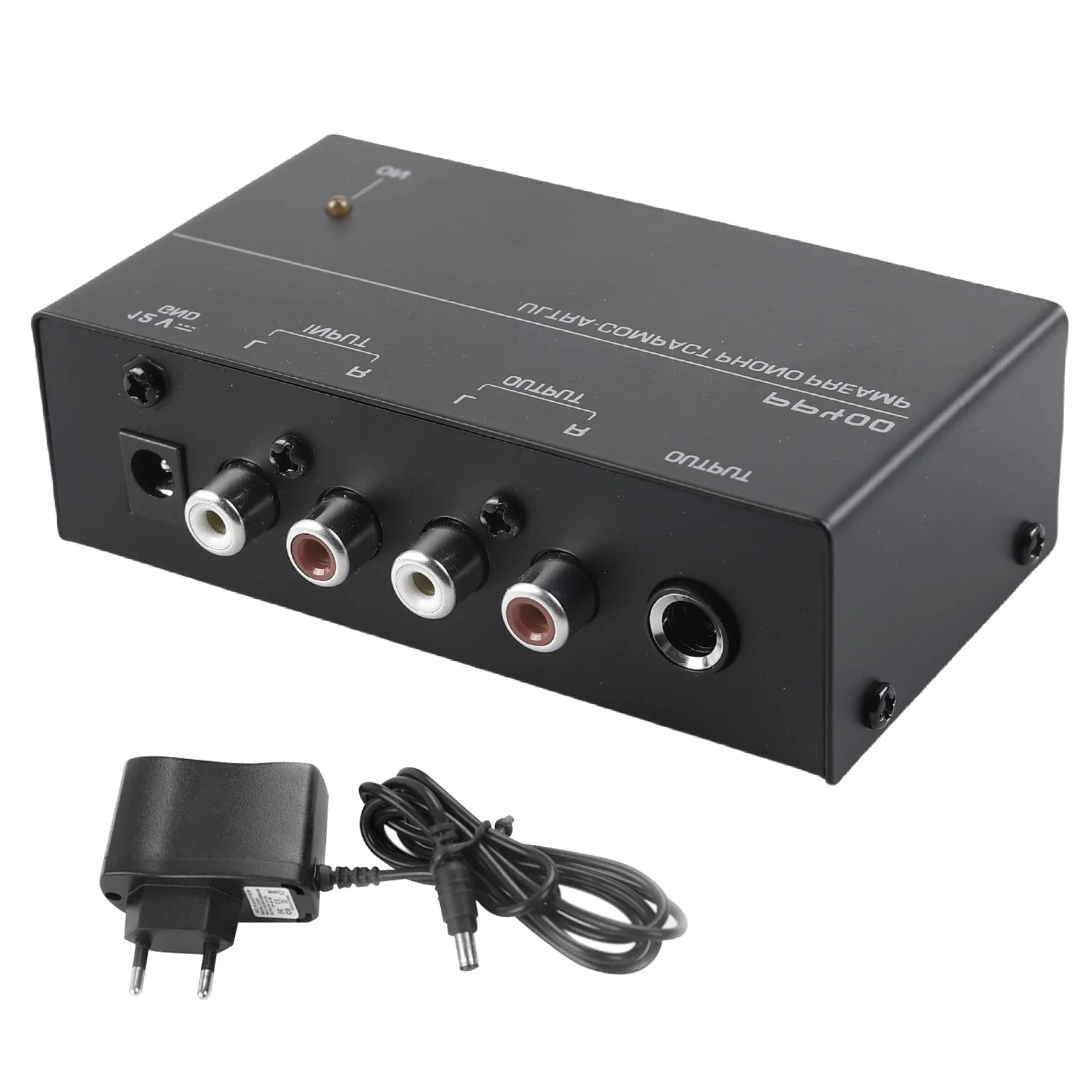 Preamplificador Phono, Preamplificador Phono, Preamplificador estéreo electrónico Mm, Entrada Y Salida RCA, Preamplificador de platino, Preamplificador para Platino Vinilo Phono con Fuente de