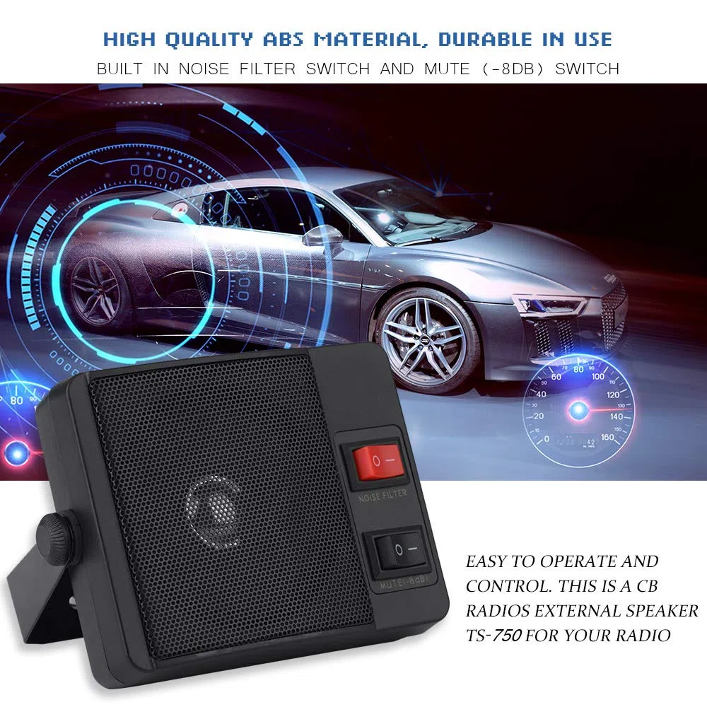 Vbestlife TS-750 Mini Altavoz Externo de 3,5 mm, Altavoz Inalámbrico con 320-8600Hz, Potencia 11W, Material de ABS, Interruptor Interior de Filtro de Ruido y Mute (-8dB)