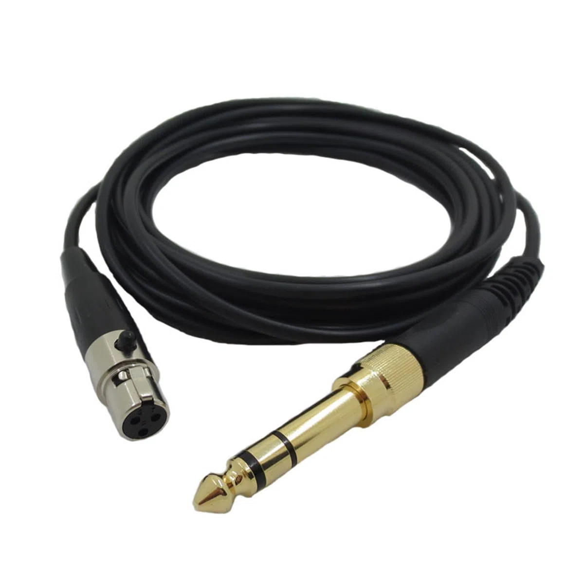 Reemplazo Cable Cordón para AKG K240 K240S K240MK II Q701 K702 K141 K171 K181 K271s K271 MKII Auriculares,Mini XLR audio con adaptador de 6,35mm, 2m/6,6pies,negro