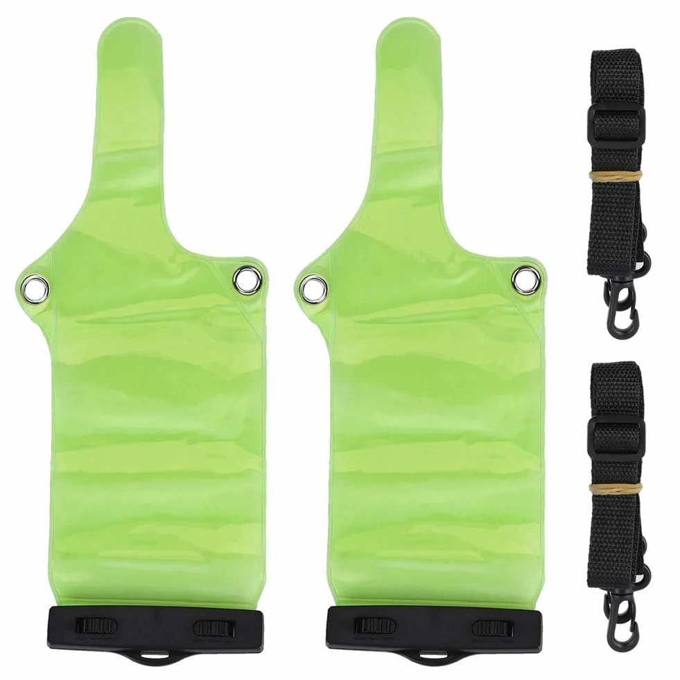 Funda Impermeable Walkie-Talkies, 2 Piezas Bolsa de Almacenamiento portátil con Radio bidireccional con Correa de Ajuste para Walkie Talkie UV5R/UV82/BF-888S