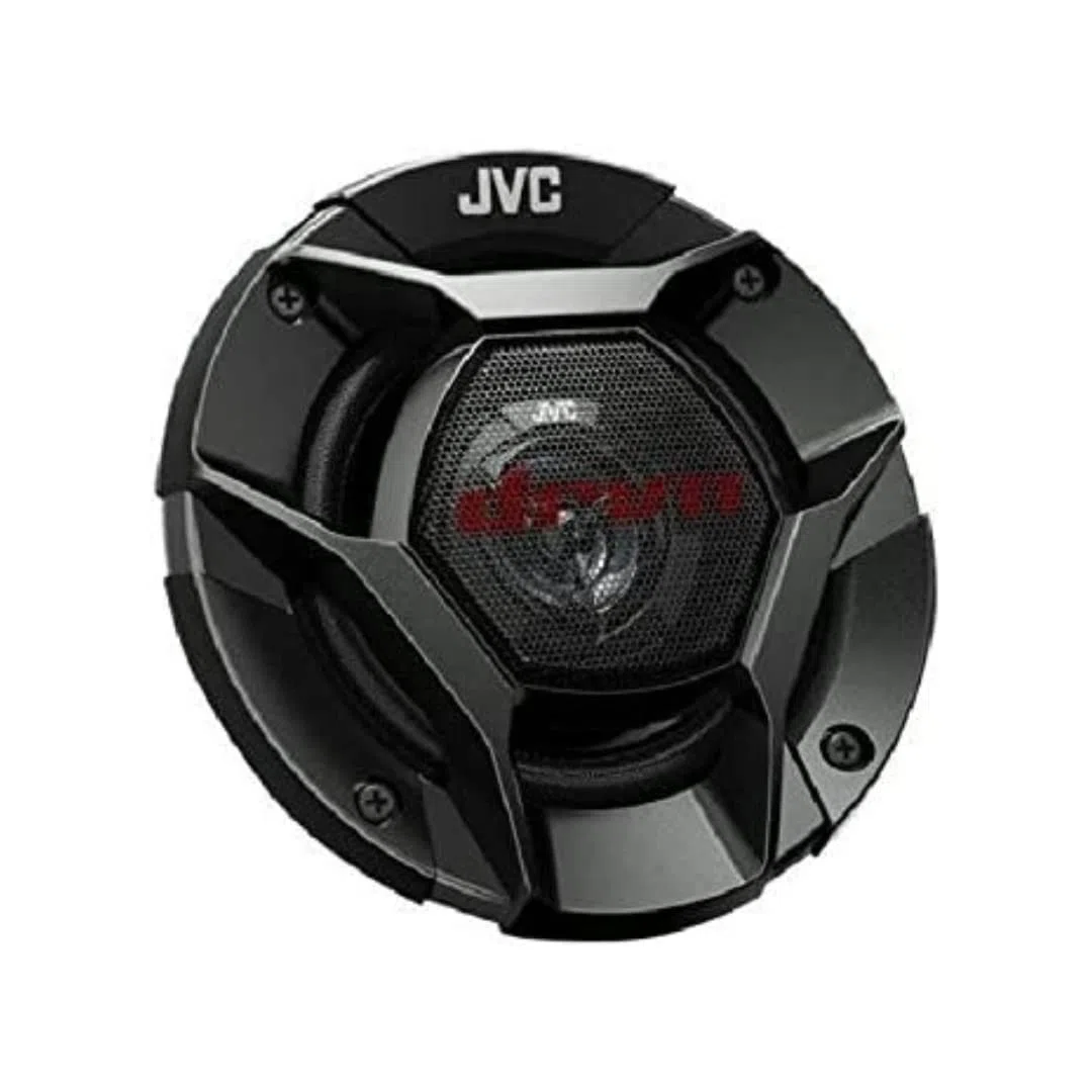 JVC CS-DR420 Altavoces Coaxiales de 2 vías de 100mm | Altavoces para el Coche con Sonido Potente de Calidad. Potencia de Pico 220W. Cono de Woofer de Mica de Carbono y Tweeter Balanceado de PEI
