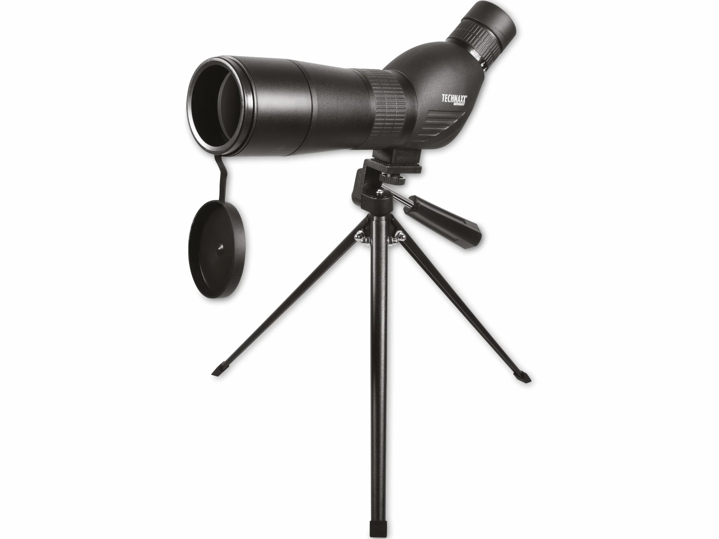 Telescopio Terrestre Technaxx 20-60x60 con trípode TX-180 para Observación de Aves, Tiro al Blanco – Prisma BK7, Apertura de 60 mm para Imágenes Brillantes, Lente Totalmente Recubierta