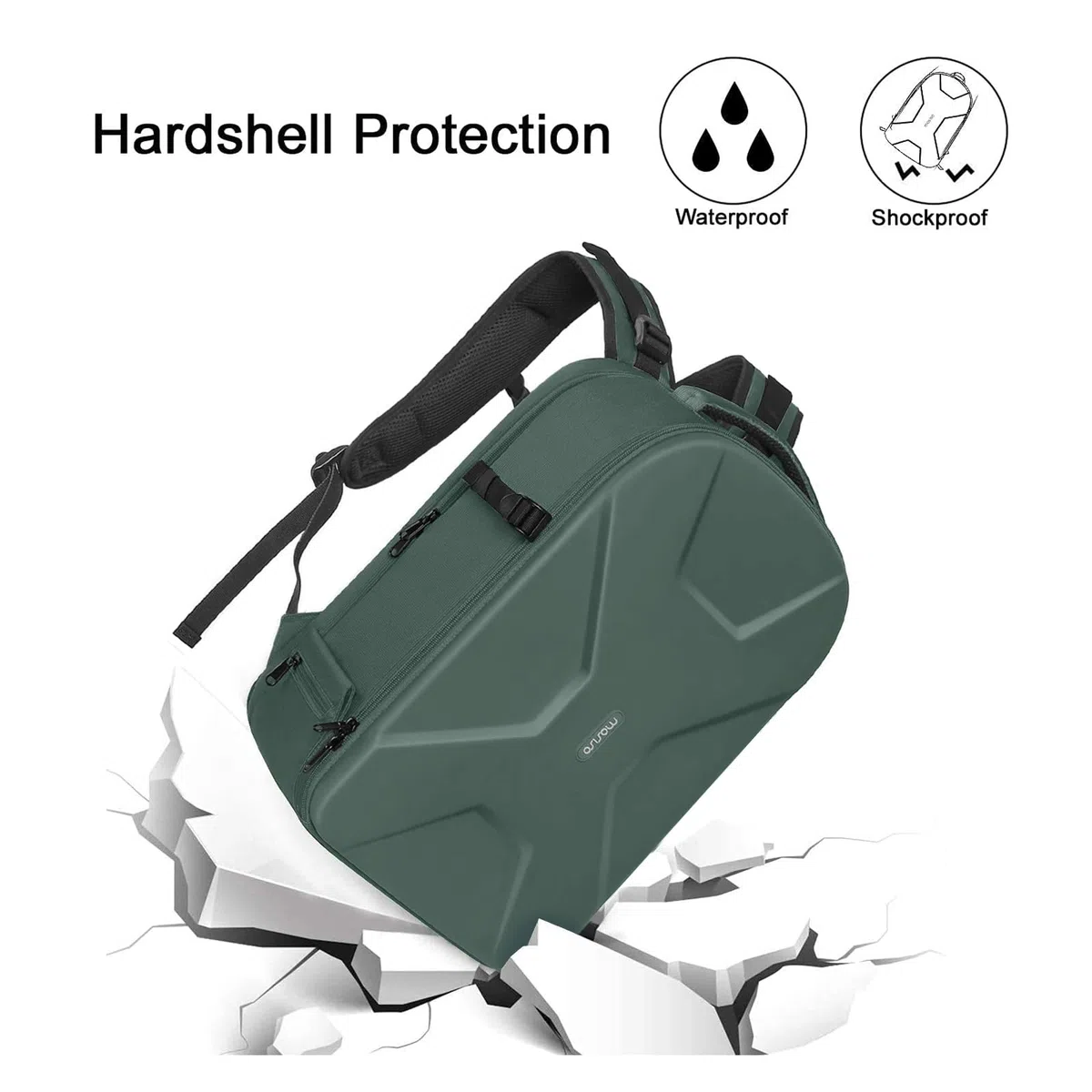 MOSISO Camera Mochila, DSLR/SLR/Mirrorless Fotografía Cámara Bolsa Abierto Total Impermeable Funda Dura con Inserto&Soporte Trípode&Laptop Compartimento Compatible con Canon/Nikon/Sony,Verde Esmeralda