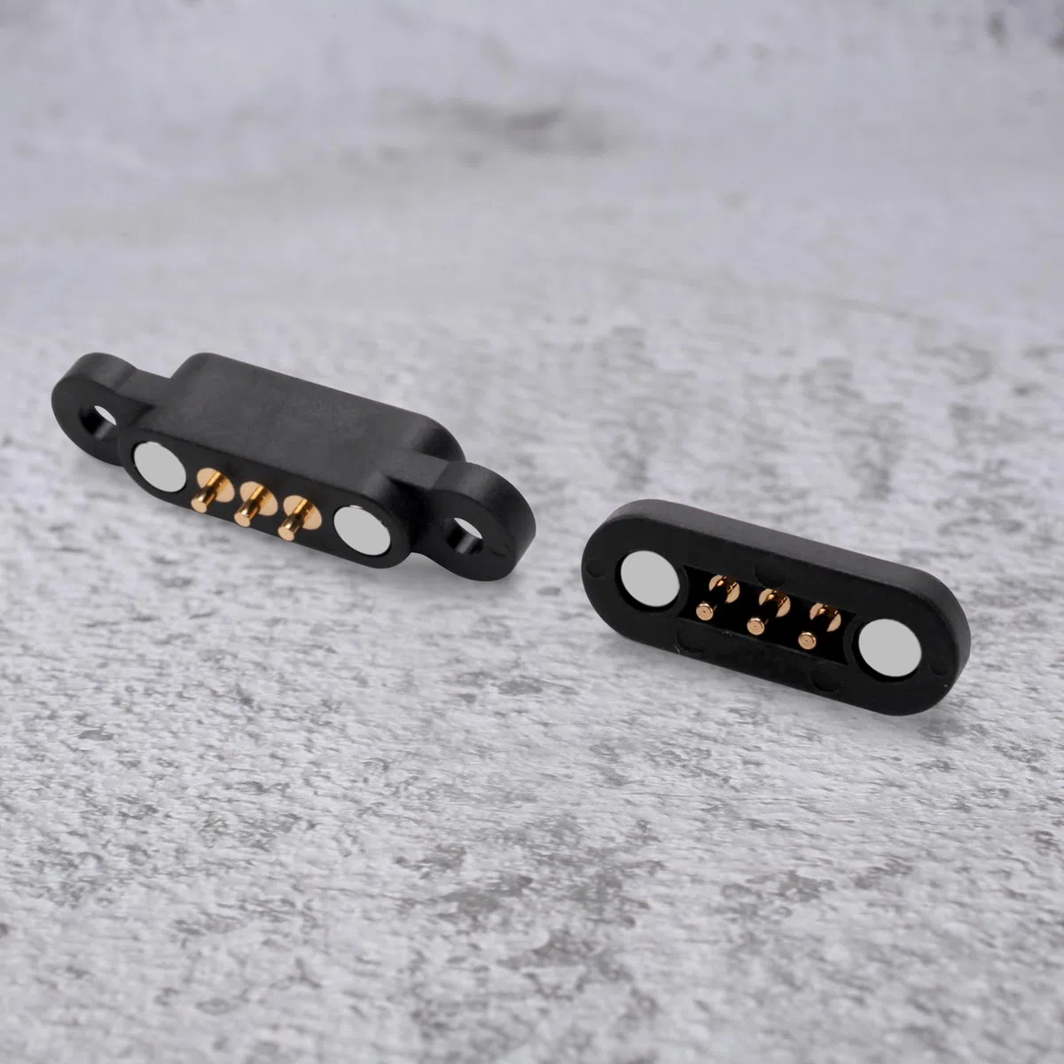 10 Pares de magnéticos Cargados por Resorte, Conector de 3 Posiciones, cuadrícula, Medida de 2,3 mm, Agujeros de Paso, Macho y Hembra