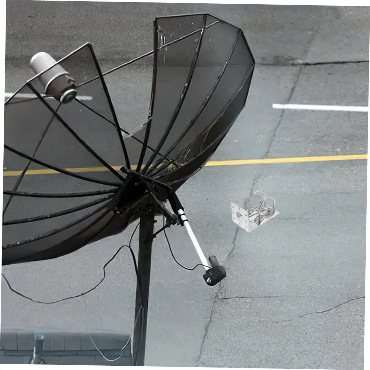 SEWACC Soporte de Montaje en Barra para Antena Exterior de Aleación de Aluminio Diseño en L y Fijación Estable para Instalación en Exteriores 2 Piezas