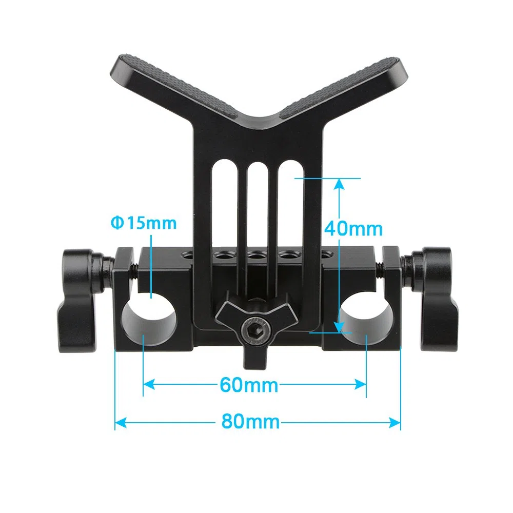 CAMVATE Cámara Lente Apoyo Abrazadera de 15 mm Varilla Rail Bloque para DSLR Rig Rod Apoyo Rail Sistema