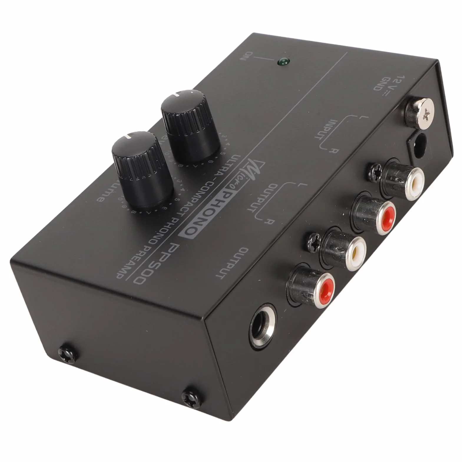 Preamplificador de Tocadiscos Phono, Compacto y Duradero con Control de Volumen Independiente, Convierte Señales de Phono a Nivel de Línea, Ofrece Sonido Premium Ecualizado RIAA