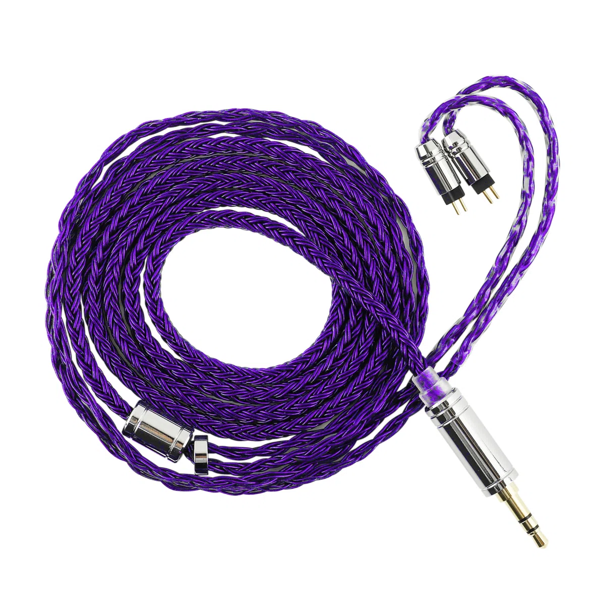 Linsoul Tripowin Zonie 16 Core Silver Plated Cable SPC Earphone Cable (2pin-0.78, 3.5mm, Violet)