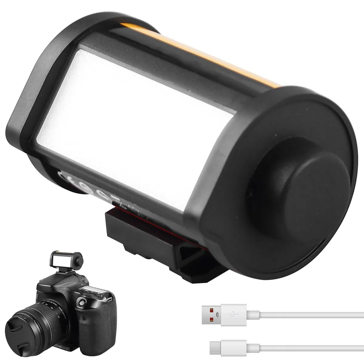 Mini luz magnética para cámara LED, mini luz de relleno LED, portátil, recargable, con 3 temperaturas de color y soporte en frío para fotografía y videografía