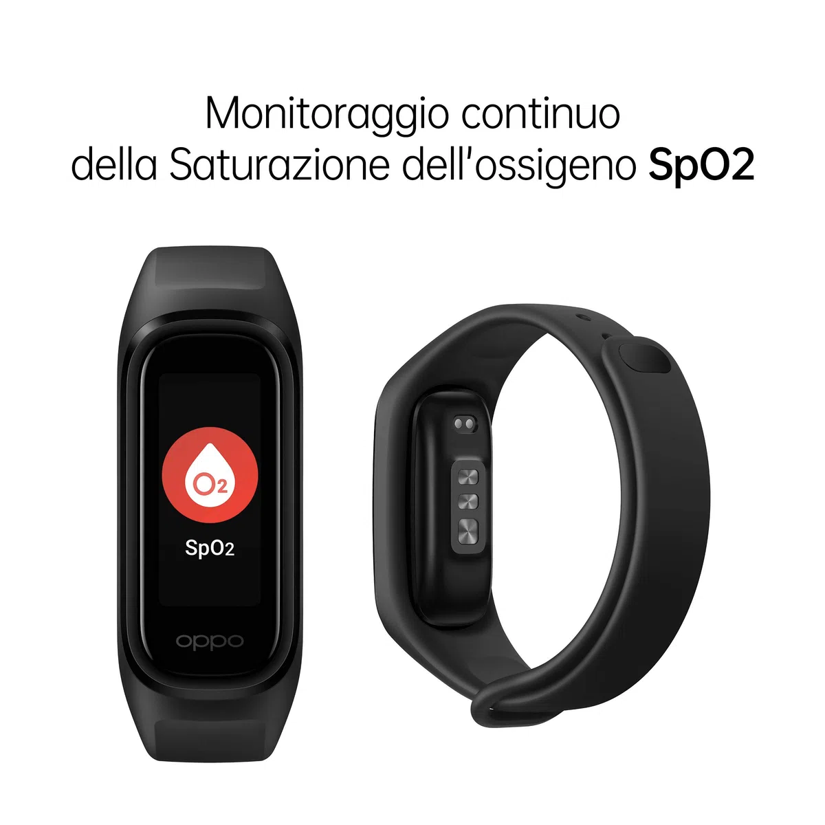 OPPO Band Sport - Smart Band, Pulsera de actividad, sensor óptico de frecuencia cardiaca, sensor de oxígeno en sangre - Negro