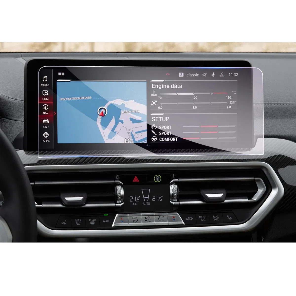 GAFAT 12,3" B-M-W X3 G01 | X4 G02 / iX3 2022-2024 Navegación Protector de Pantalla de Vidrio para 12,3" Display, Compatible con BMW X3 2024 Touchscreen, 9H Anti-Arañazos