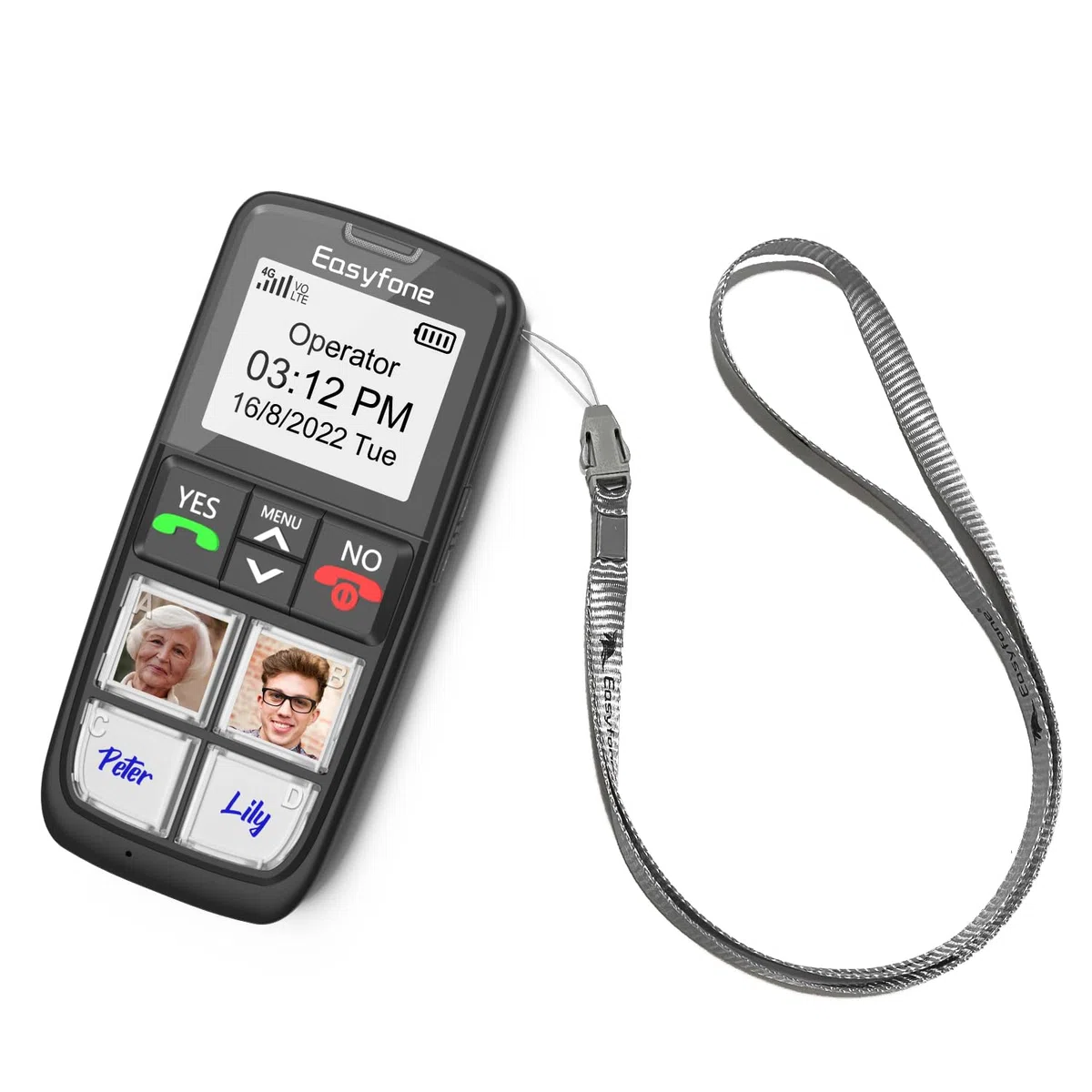 Easyfone T6 4G gsm Teléfono Móvil para Personas Mayores con Teclas Grandes (T6 4G)
