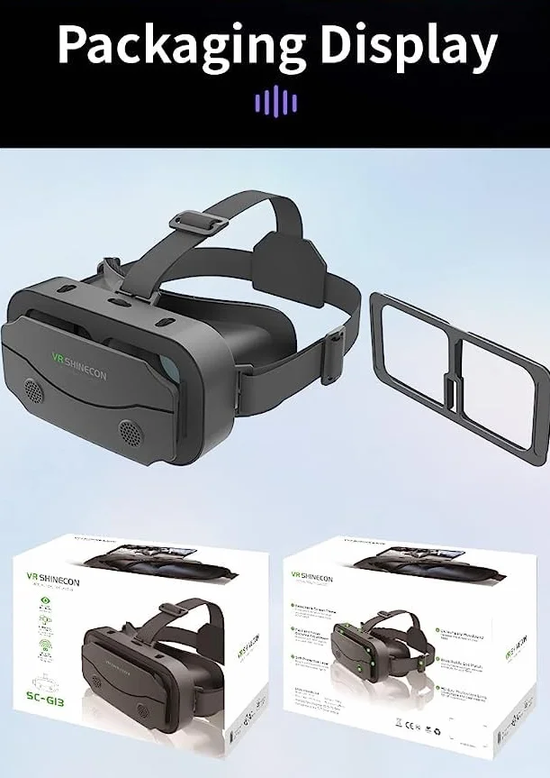 Gafas de realidad virtual para teléfono móvil con mando a distancia, gafas de realidad virtual 3D, gafas de realidad virtual, entretenimiento, antiluz azul, ajuste para iPhone y Android, 5,0-7,2