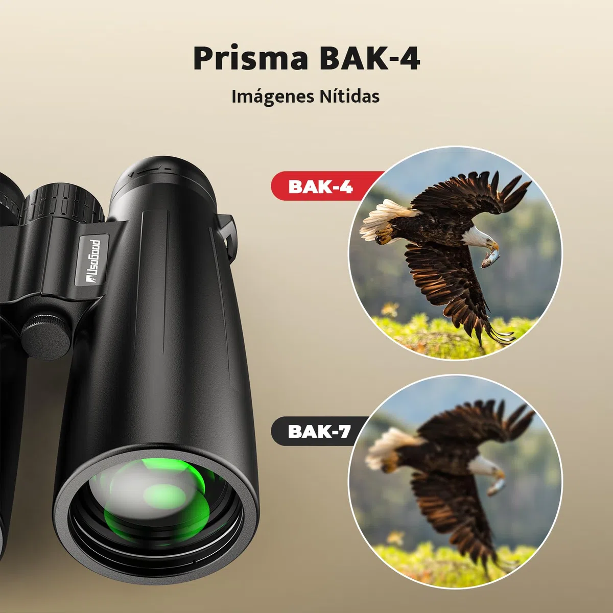 Usogood Professional 15x56 Prismáticos para Adultos, Prismas BaK4 y Lentes FMC, Binoculares de Largo Alcancede, Adecuados para la Observación de Aves, Hunting, Hiking