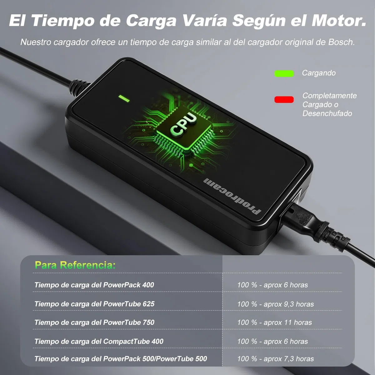 42V 2A Cargador para Bosch Performance Line/Active Line Bicicletas Eléctricas, para Baterías de 36V
