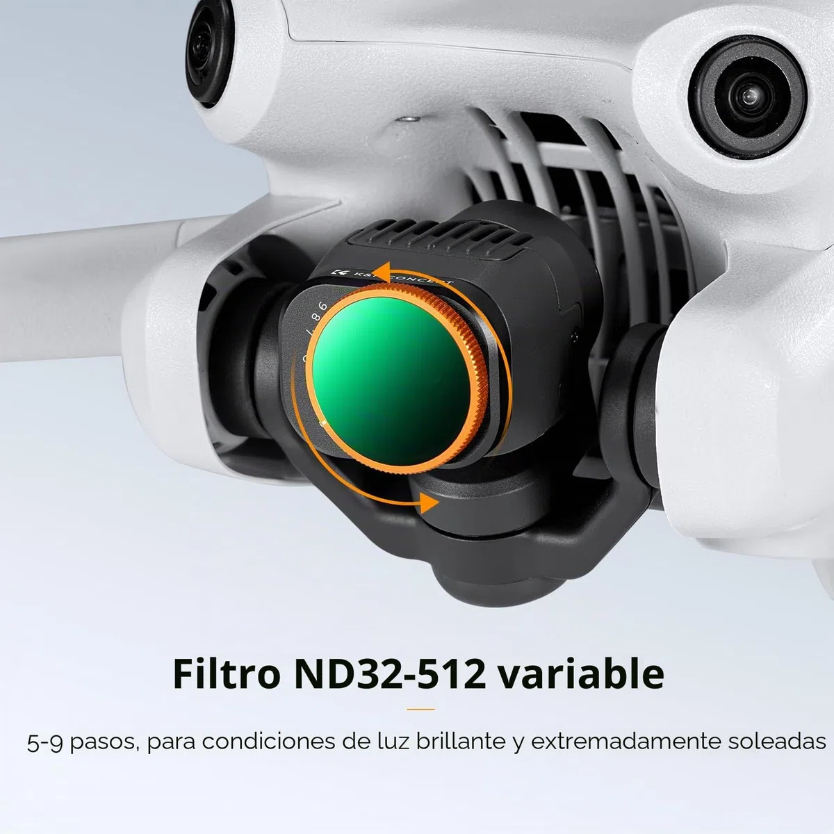 K&F CONCEPT Mini 4 Pro ND Filtro Variable, Filtro Variable ND32-512 Compatible con dji Mini 4 Pro con 28 Capas Nano Revestimiento