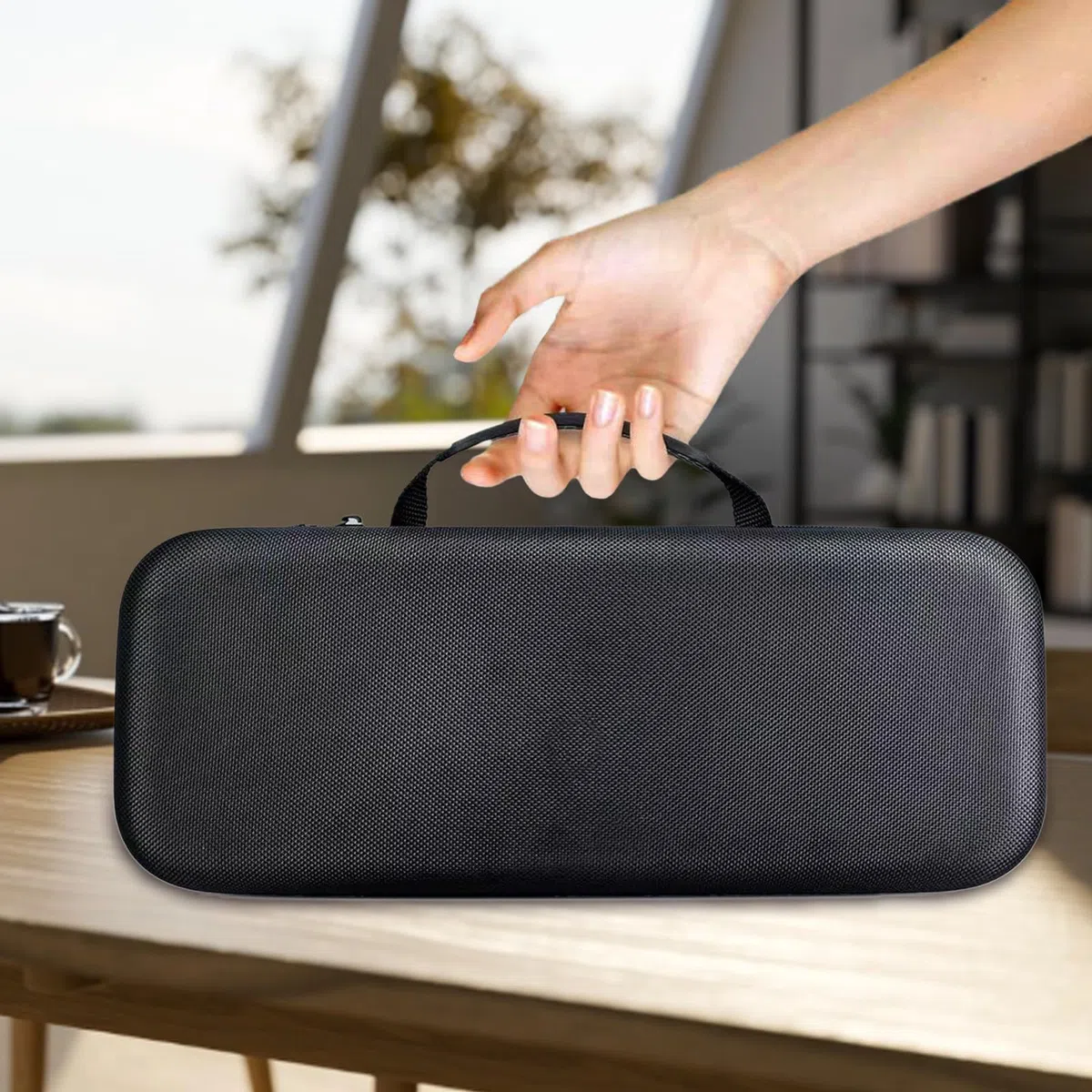 Estuche De Transporte para Proyector, Estuche Protector para Samsung El Proyector Freestyle Y Base De BateríA, Caja Protectora De Carcasa Dura De Eva 37.5x15.5x12cm