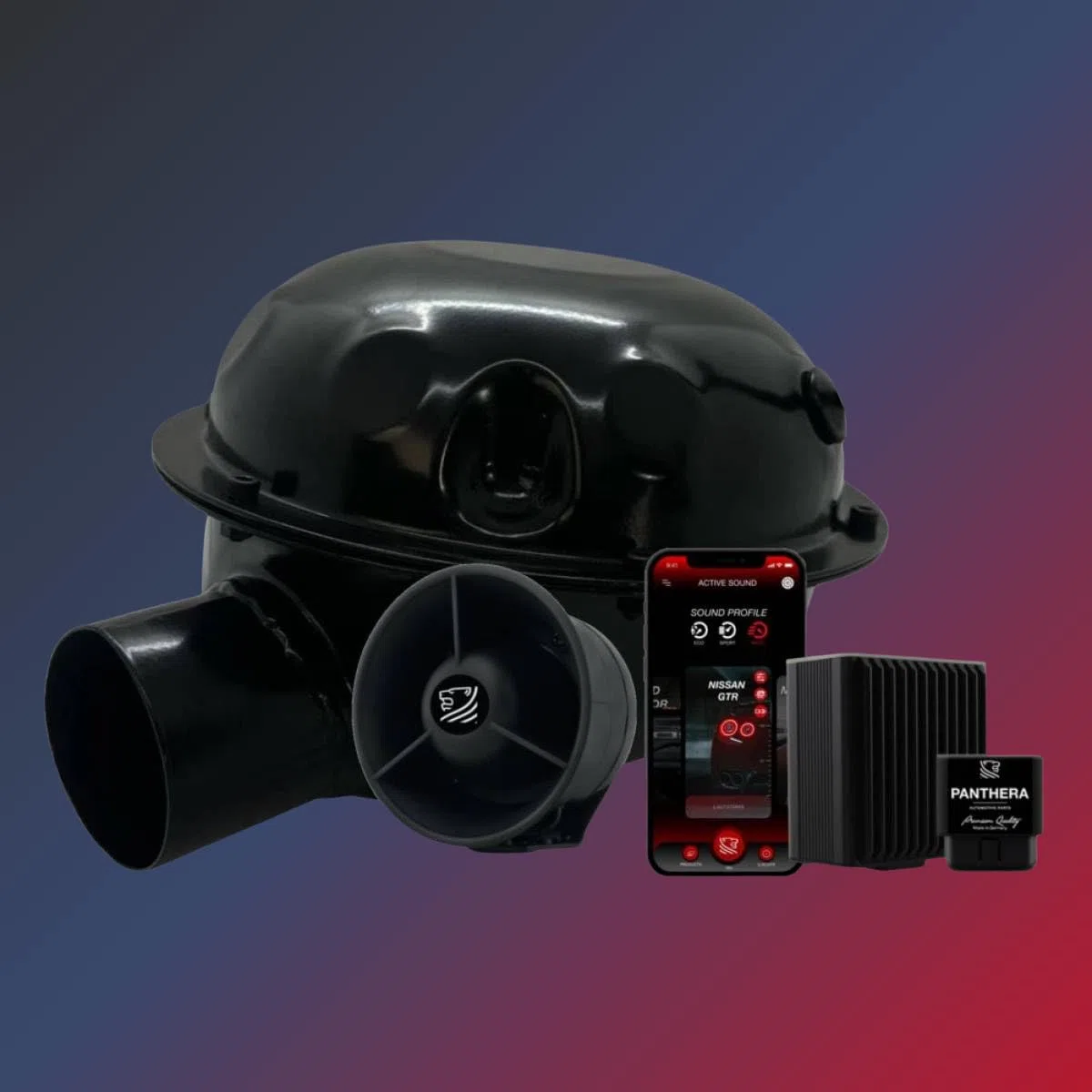 TOPGEAR PANTHERA - Amplificador electrónico de sonido de escape + altavoz alto alimentado por unidad de control OBD Panthera LEO 7.0
