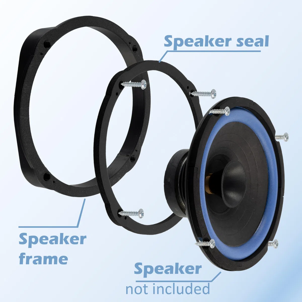 AERZETIX - Kit de 2 adaptadores/Soportes para Altavoces Ø165mm | Puertas Delanteras | Compatible con Audi A6 4F, C6