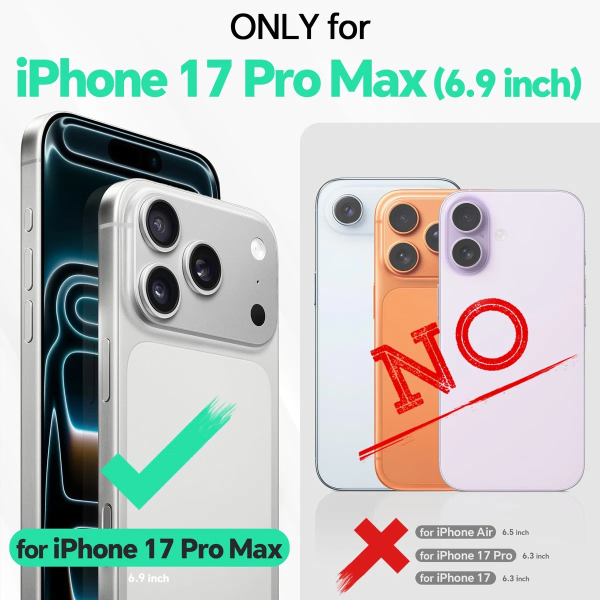TUCCH Funda Piel para iPhone 17 Pro MAX 6,9-Pulgadas 5G 2025 [Bloqueo RFID] | Funda TPU A Prueba de Golpes Ranuras Tarjetas, Función Soporte Carcasa Case Protección Completa, Verde Pino Texturizado