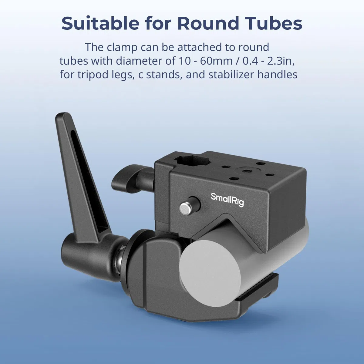 SMALLRIG Kit de Super Pinzas (2 uds) - Carga Máx. 15kg/33lb, con Tornillos 1/4"-20 y 3/8"-16 en Base de 5/8", para Tubos Redondos y Superficies Planas - 5318