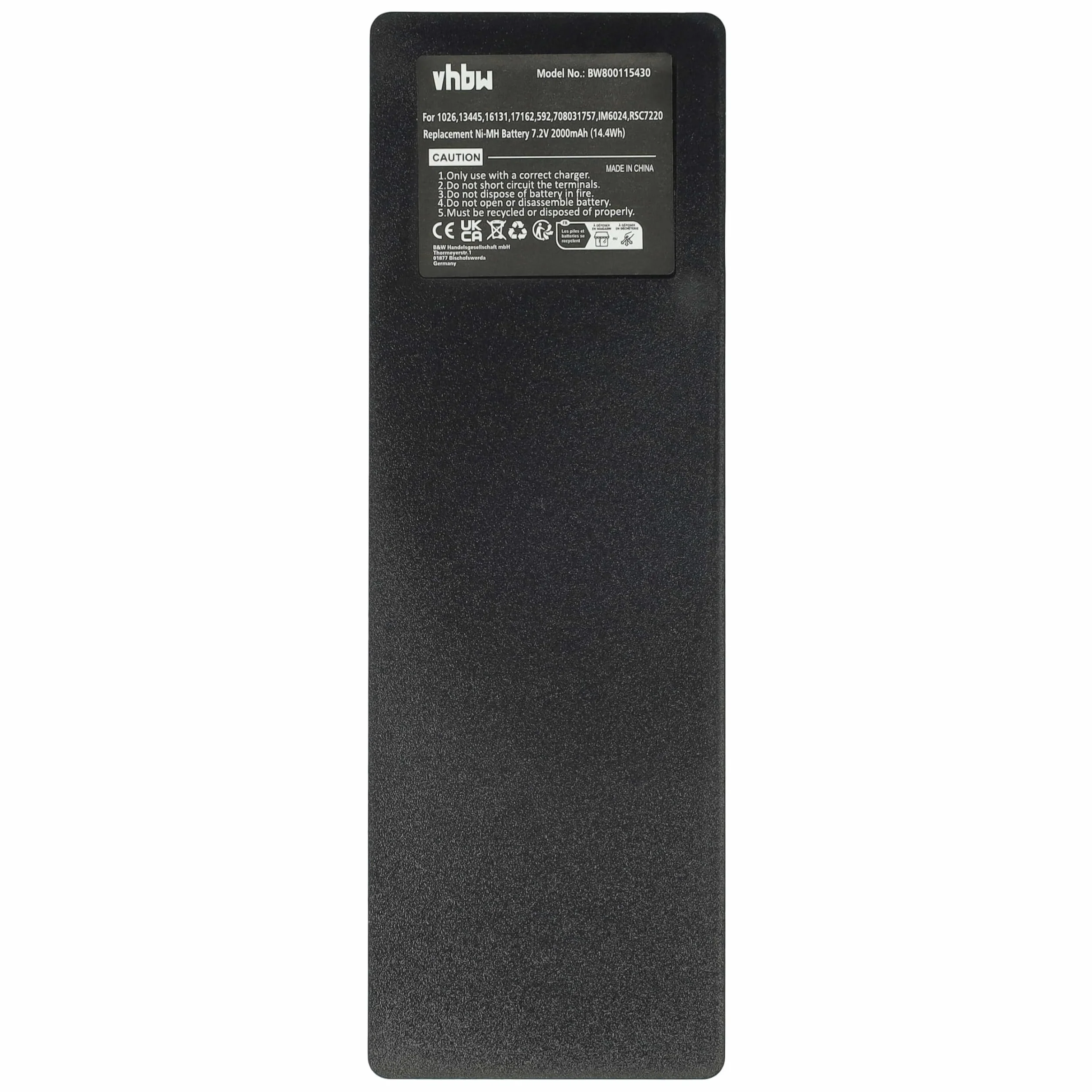 vhbw Batería Compatible con Scanreco Palfinger, Mini, Maxi, Marrel 500, HMF Mando a Distancia Industrial (2000 mAh, 7,2 V, NiMH) - Negro