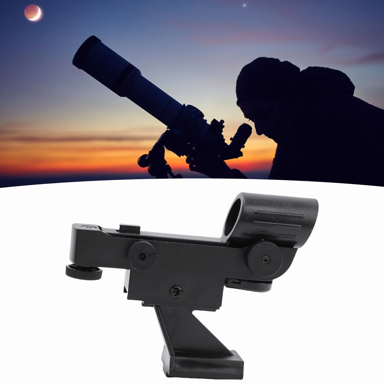 PUSOKEI Alcance del Buscador de Puntos Rojos para el Visor del Telescopio Astronómico, el Visor del Puntero del Estrella, Accesorios del Telescopio Astronómico con Soporte Deslizante