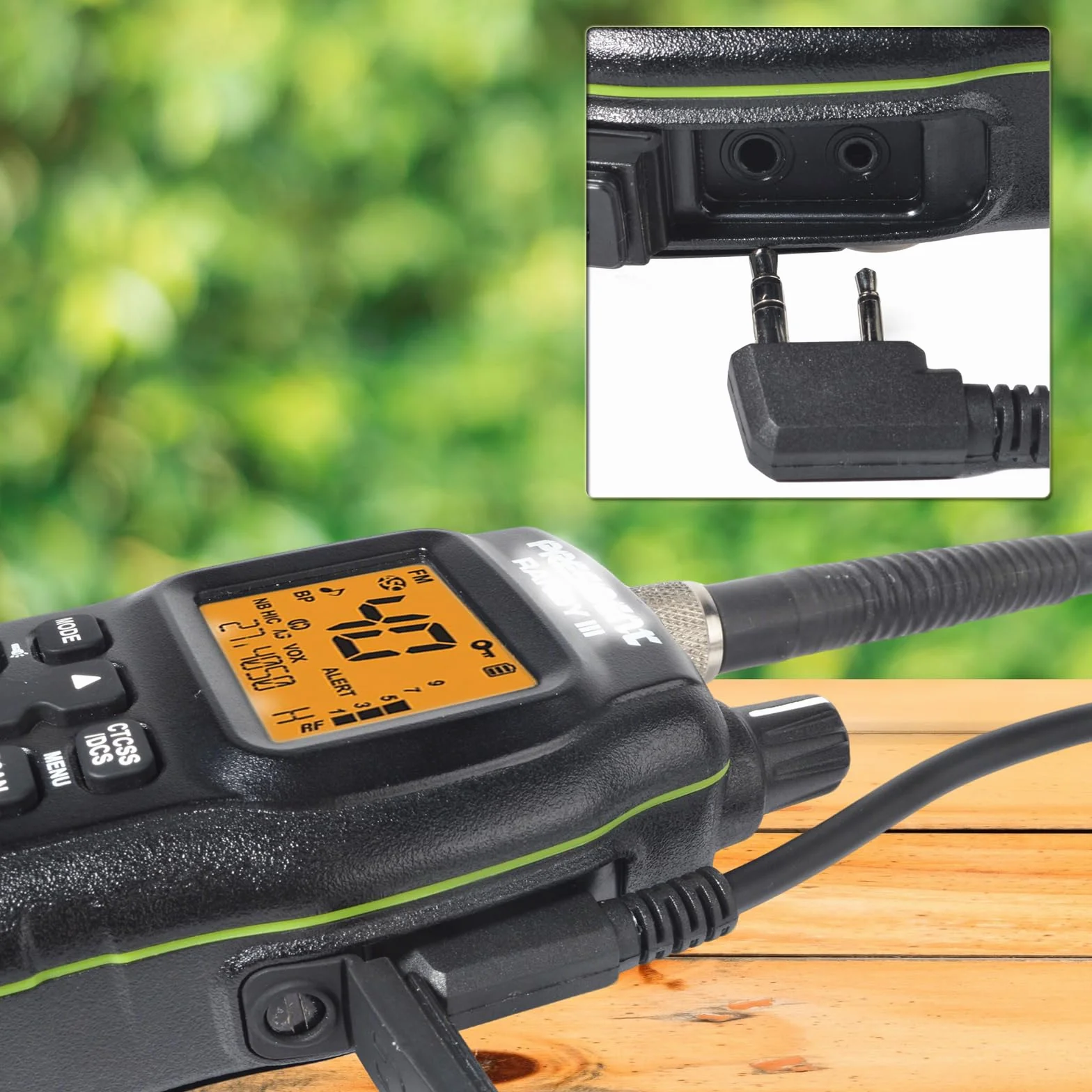 HYS Micrófono de mano compatible con emisoras de radio President Randy III CB | Micrófono de altavoz apto para radios Randy 3 | con botón PTT