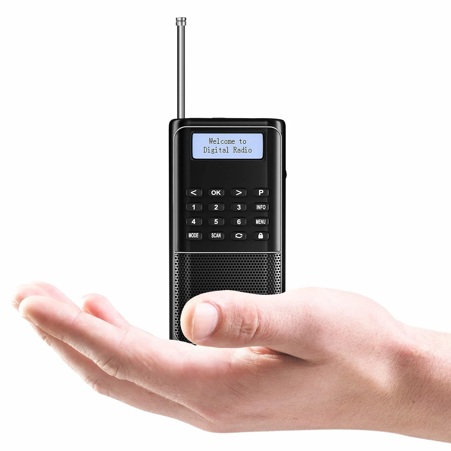 Raddy RD23 Radio Digital Portátil Dab/Dab+ con Bluetooth, 110 Estaciones Guardadas, Radio FM, Recargable por USB-C, Radio de Bolsillo con Pantalla Clara para Casa y Viaje (Negro)