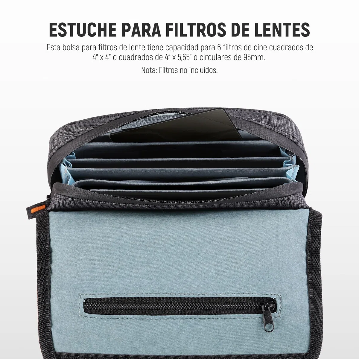 NEEWER Estuche para Filtros Lente Cámara con Carcasa Dura Resistente al Agua, 6 Bolsillos Suaves, Correa de Hombro, Bolsa para Filtros de Fotografía para Filtros Cuadrados 4''x 4'', 4''x 5.65'',PB025