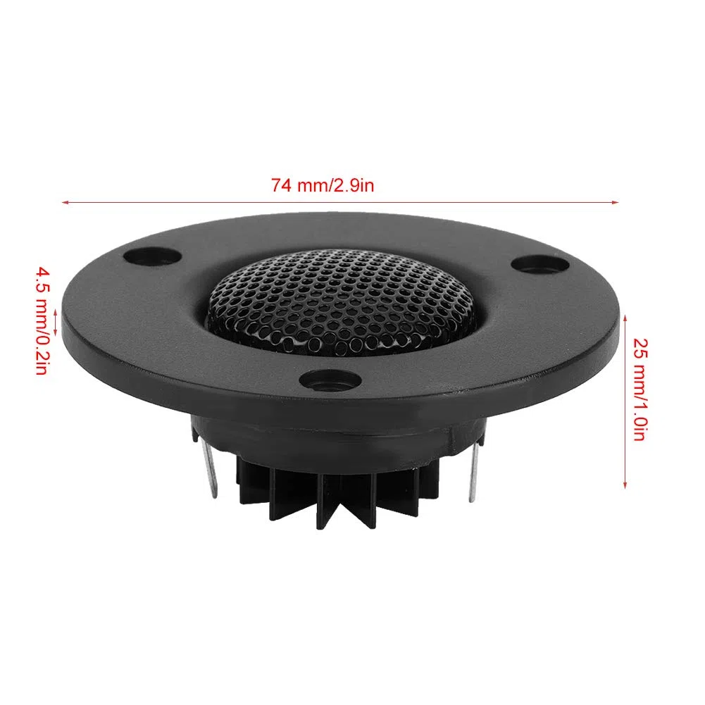 Keenso 2 Uds 25W B7 Altavoz de Tweeter de Cúpula Magnético con Película de Seda Pura de Sonido HD, Alta Sensibilidad para Disfrutar de la Música Maravillosa