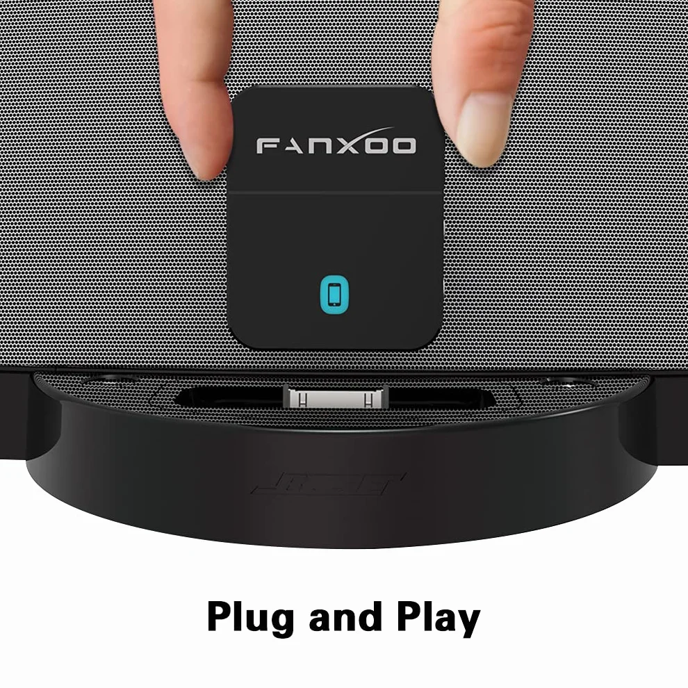DockPro Adaptador Bluetooth de 30 Pines para Bose SoundDock y iPhone iPod Otros Altavoces de Base de 30 Pin con Cable Auxiliar de 3,5 mm (no para automóviles)