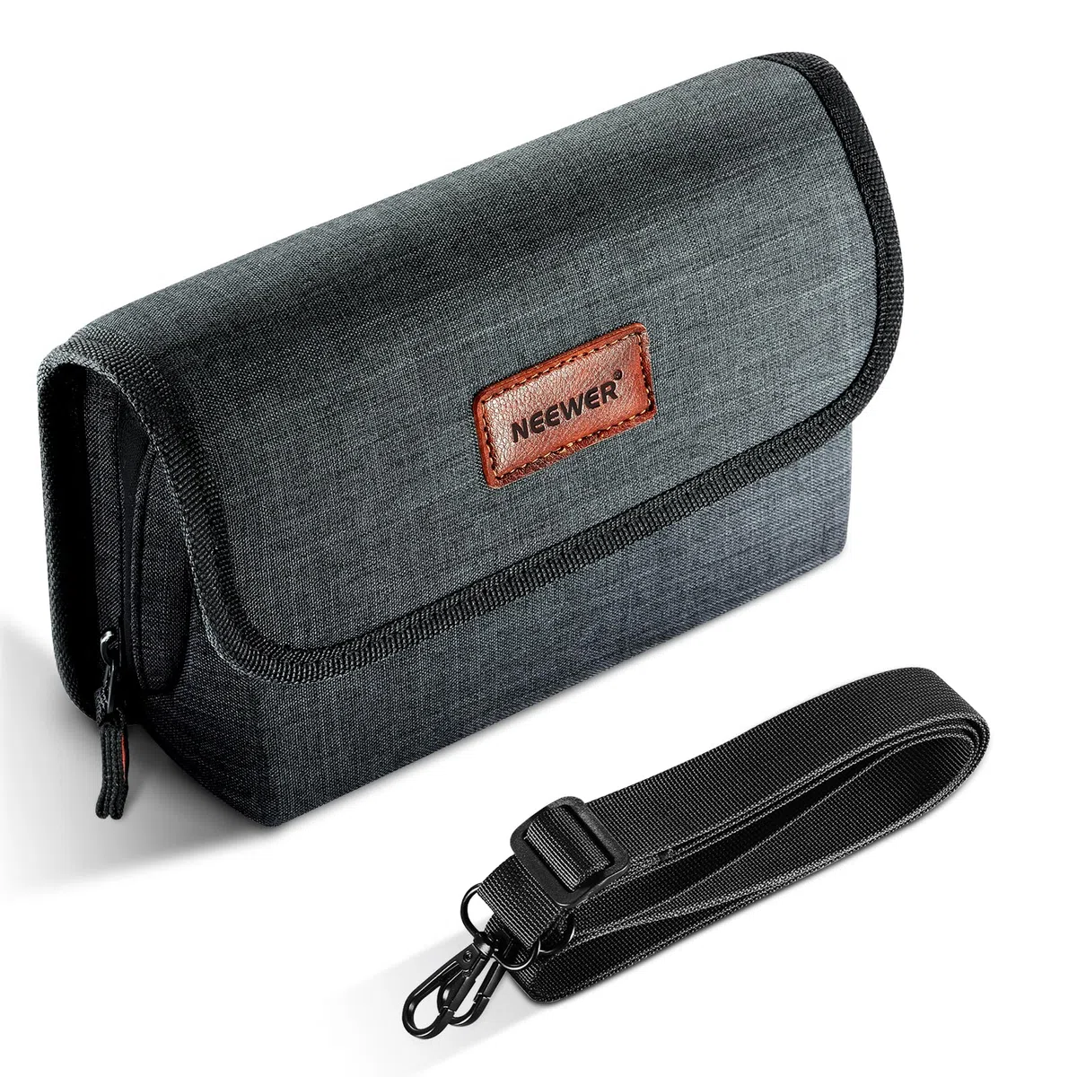 NEEWER Estuche para Filtros Lente Cámara con Carcasa Dura Resistente al Agua, 6 Bolsillos Suaves, Correa de Hombro, Bolsa para Filtros de Fotografía para Filtros Cuadrados 4''x 4'', 4''x 5.65'',PB025