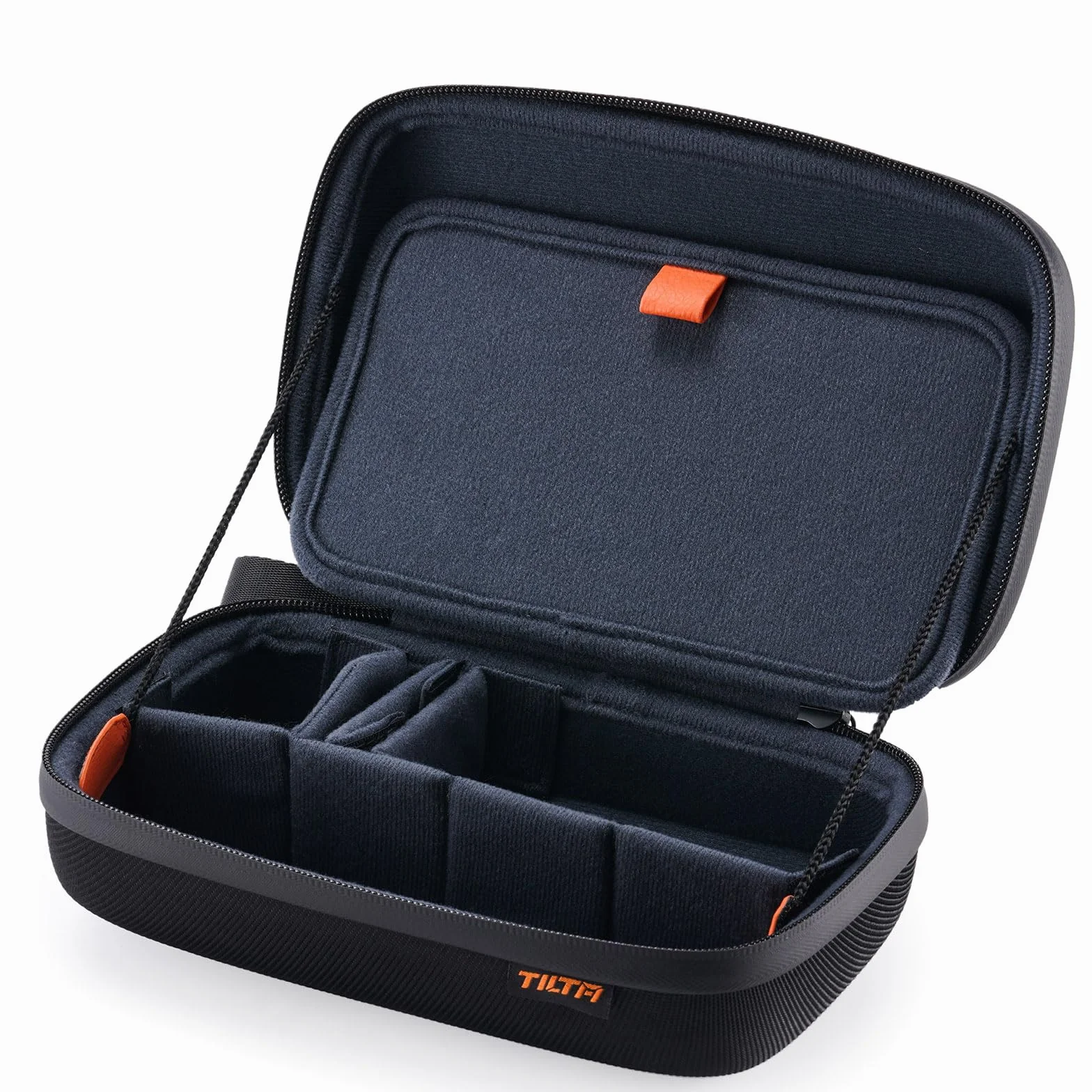 Tilta Pocket 4/3 Case, Bolsa rígida portátil Compatible con dji Osmo Pocket 4, Resistente al Agua, Correa elástica, con 3 divisores, Compatible con la mayoría de Las cámaras de acción TA-ACCC-B