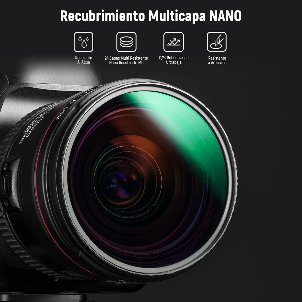 NEEWER Filtro Polarizador 82mm Polarizer Filter Circular MC CPL con Multi Resistente Nano de 24 Capas con Vidrio óptico HD para Lentes, Reduce la Reflexión/el Deslumbramiento/Mejora el Contraste