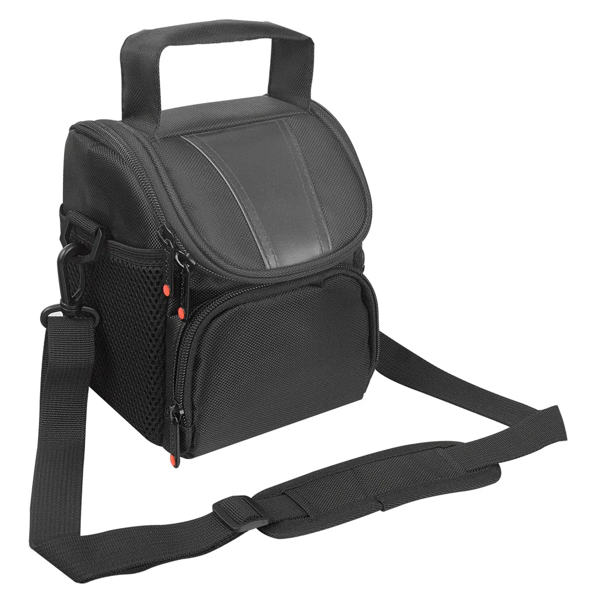 FOSOTO Bolsa Protectora para Cámaras DSLR, Estuche para Cámara, Bolso Bandolera para Canon EOS 2000D 4000D 90D 6D M50, Nikon D3500 D3200 D7000, Sony Alpha 7IV 6400, Olympus OM-D E-M10 (Negra)