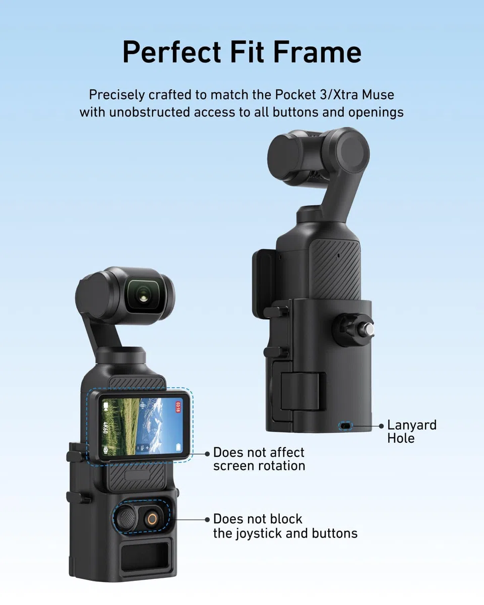 Soporte de clip para mochila de liberación rápida para DJI Osmo Pocket 3/4/Xtra Muse, soporte de liberación rápida con una sola mano para exteriores POV DJI Osmo Pocket 3/4/Xtra Muse, accesorio de