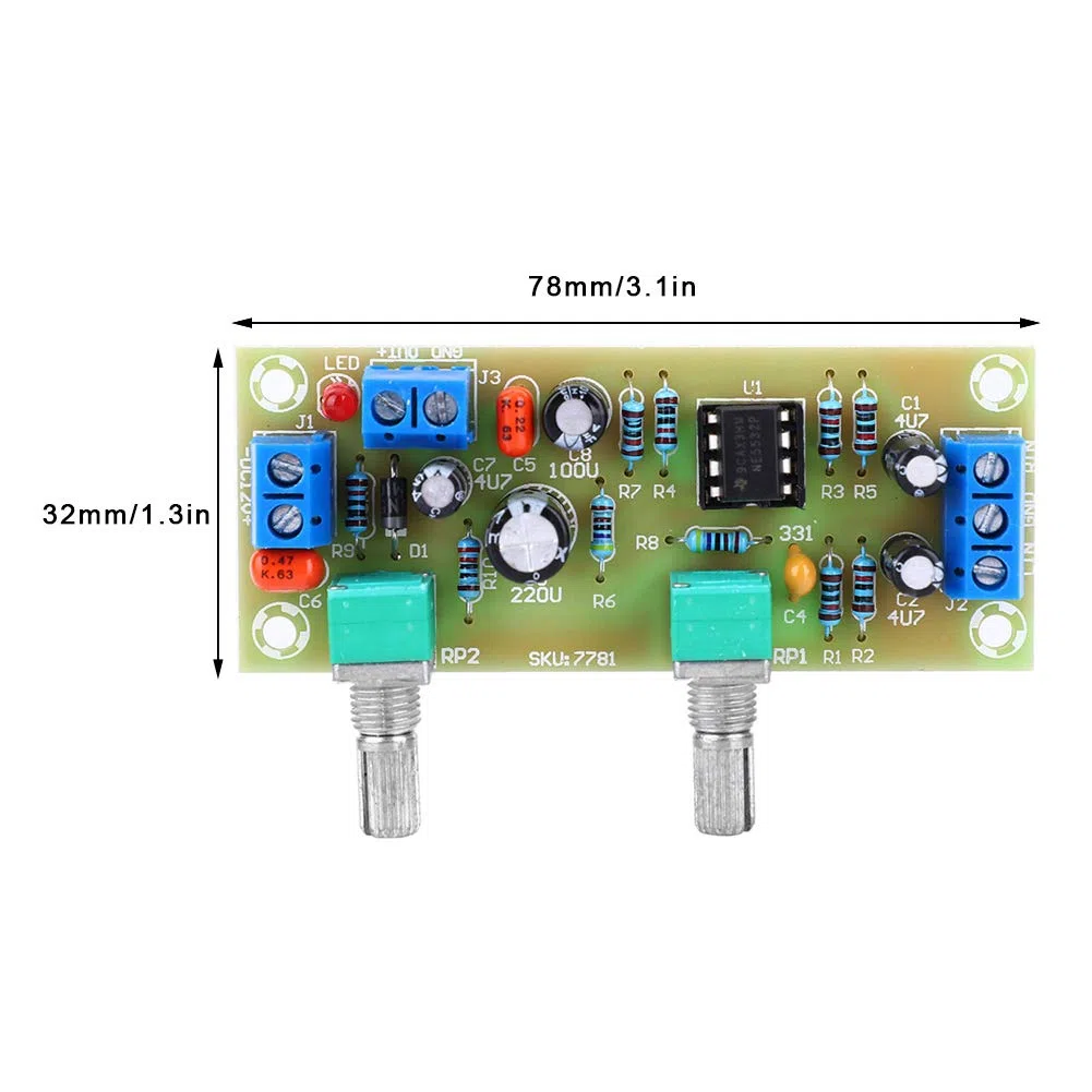 Placa de Preamplificador, Filtro de Paso Bajo de Subwoofer Control de Volumen Módulo de Placa de Preamplificador DC10-24V