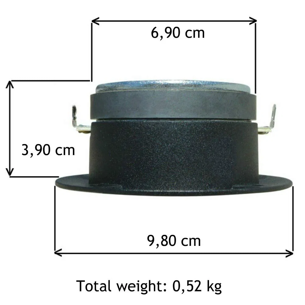 2 Super Tweeter PYLE PDBT19 ultradelgado con 150 vatios rms y 300 vatios máx con 9,80 cm de diámetro y 98 db de sensibilidad con una Profundidad Reducida de Solo 3,90 cm, el par