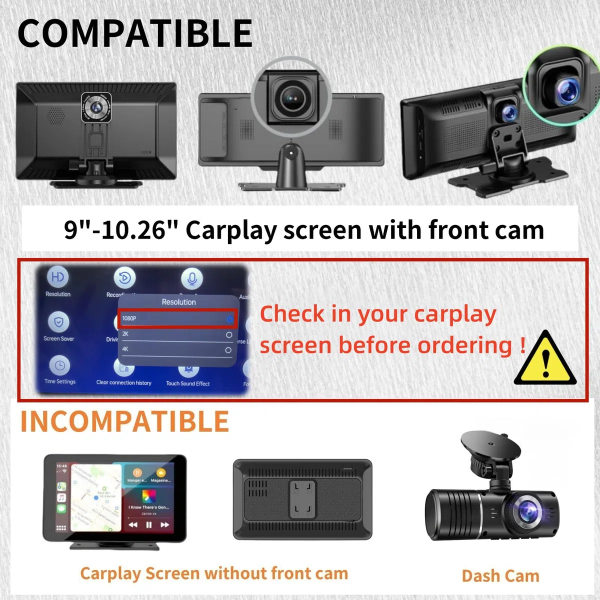 AHD 1080P 4 Pin Cámara de Visión Trasera del Coche para Carplay Portátil 2.5mm Cámara Marcha Atras para Carplay Tactile 6M Visión Nocturna Cámara de Respaldo Soporte de Imagen de Espejo
