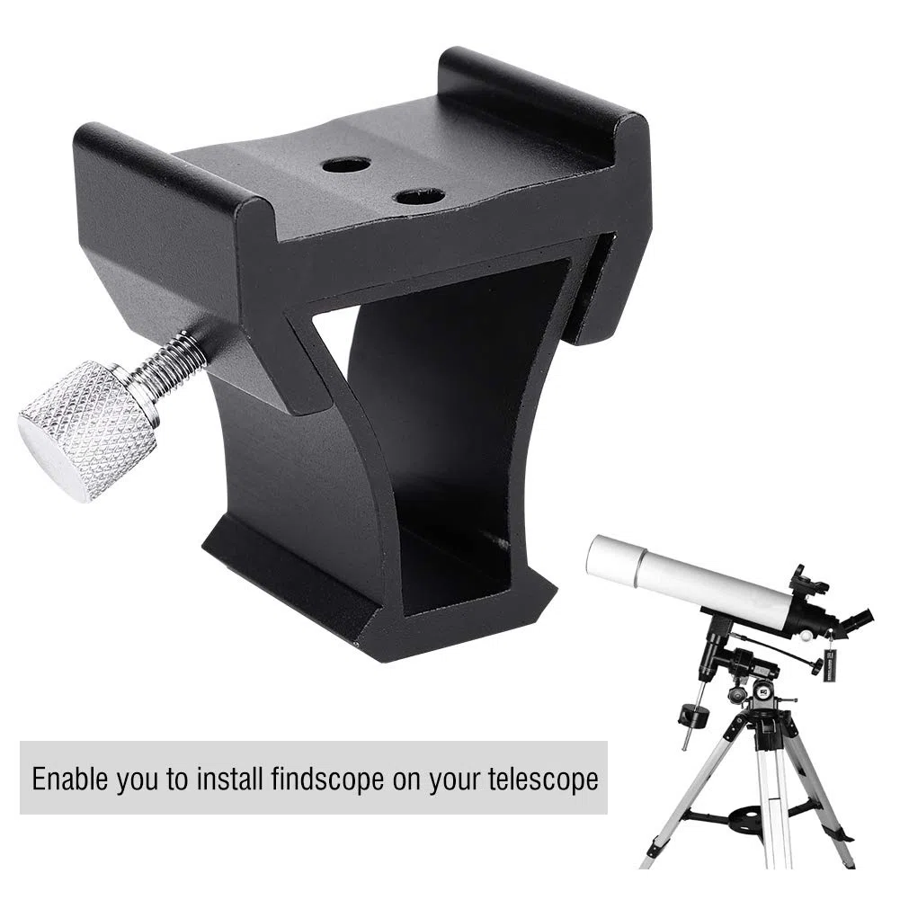Soporte para Buscador de Telescopio, Aleación de Aluminio Duradera, Fácil de Usar, Adecuado para,Cassegrain, Ideal para Observación de Estrellas