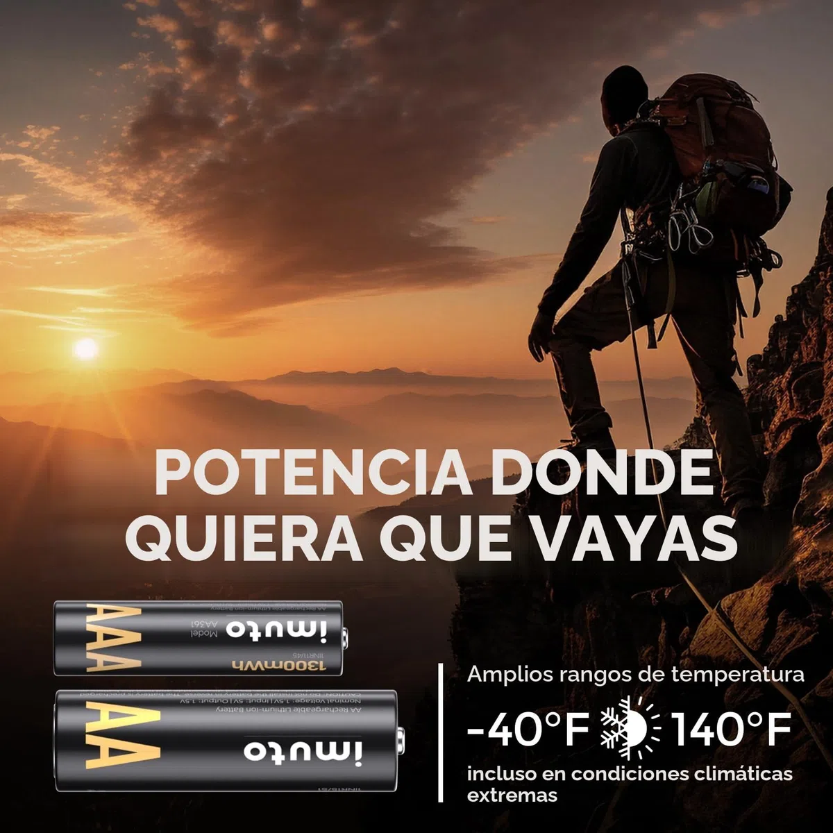 imuto 8 Piezas Pilas Recargables AA/AAA,Batería AA AAA 3000/1300 mWh 1.5V Litio Alta Capacidad más de 1600 ciclos con Carga rápida Negra Cargador de Pantalla LED
