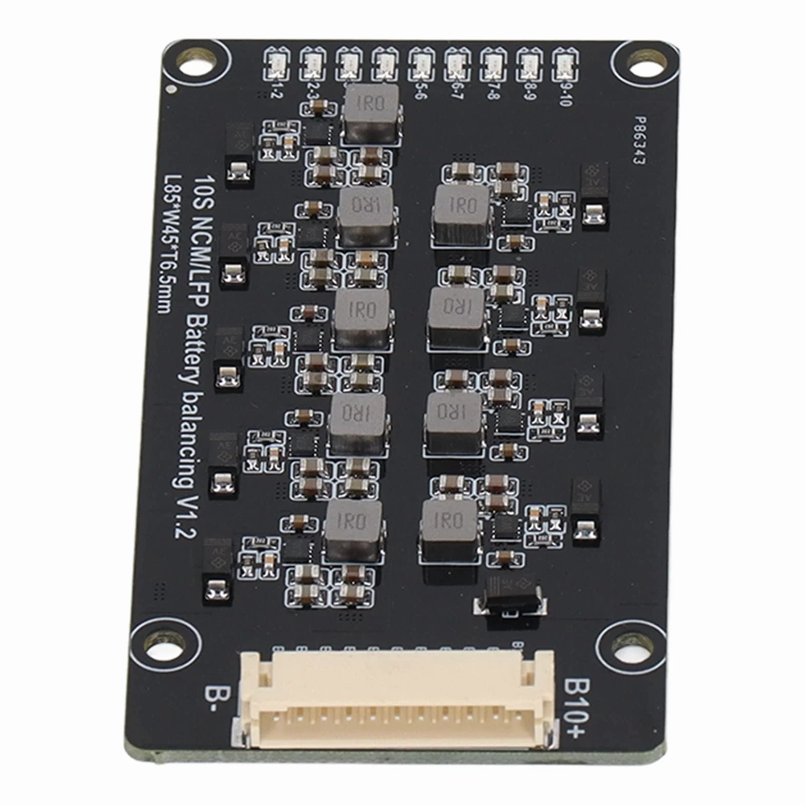Ecualizador Activo de Batería, 10S 1.2A Ecualizador Activo de Batería Ecualizador Adyacente Automático Equilibrador de Batería Inductivo MOS