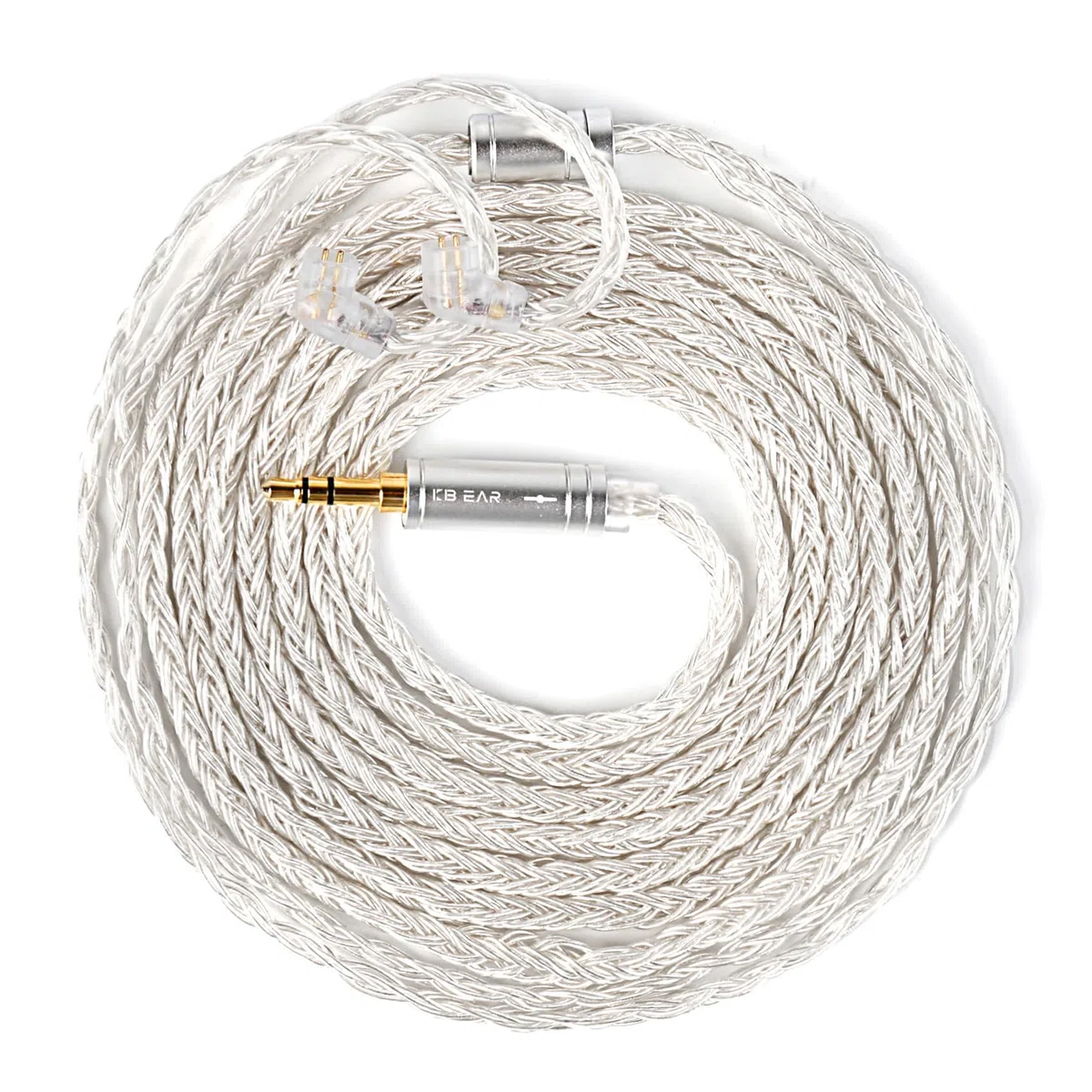 KBEAR JunTian IEM - Cable de auriculares intraurales de 2 m de largo, 16 núcleos 5N OCC chapados en plata, cables de extensión de auriculares para kz zs10 Pro, Tangzu wan'er, audiófilos y bateristas