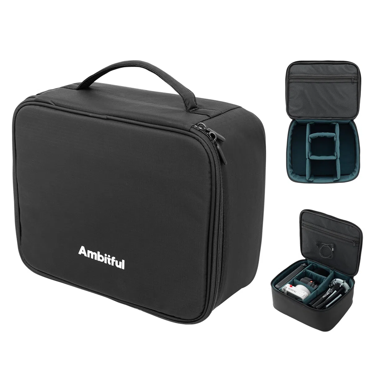 AMBITFUL Bolsa de Transporte Zoom P7 para Dispositivos de fotografía de Gran Capacidad, Funda de Almacenamiento Multifuncional para Mini dron y Otros Accesorios, con esponjas Gruesas y Capa Interior