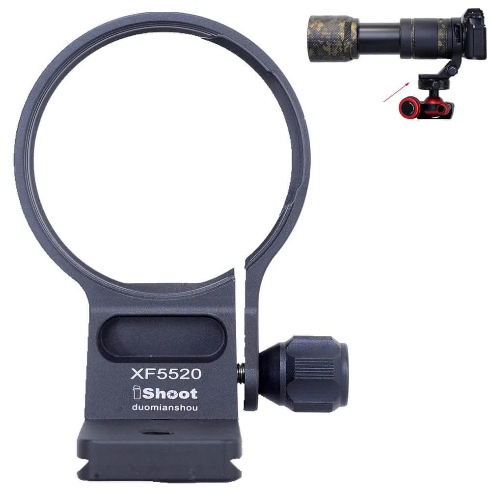 iShoot Anillo de Montaje en Trípode Collar de Objetivo Compatible Fujifilm XF 55-200mm f/3.5-4.8 R LM OIS Fuji XF 70-300 f/4-5.6 R LM OIS WR, Soporte Lente es Arca-Swiss Fit Placa de Liberación Rápida