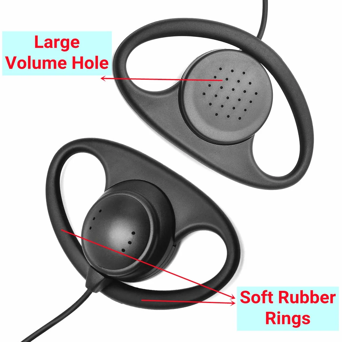 HYS Auriculares para Walkie Talkie 1 Pin con Micrófono PTT Auricular Compatible con Motorola TLKR Talkabout T62, T80, XT180, T82 Extreme 2 Way Radio (4 Pcs)