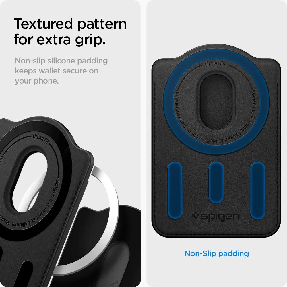 Spigen Urban Fit MagFit Tarjetero Cartera Magnético 3 Tarjetas Compatible con Funda magnética de Samsung Galaxy S26 & S25 Serie, S25 Edge y Z Fold 7 - Negro